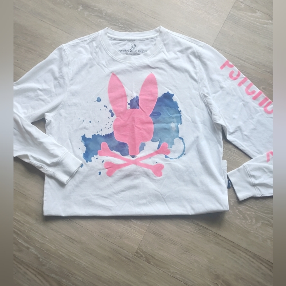White and Pink Kids Long Sleeve Shirt